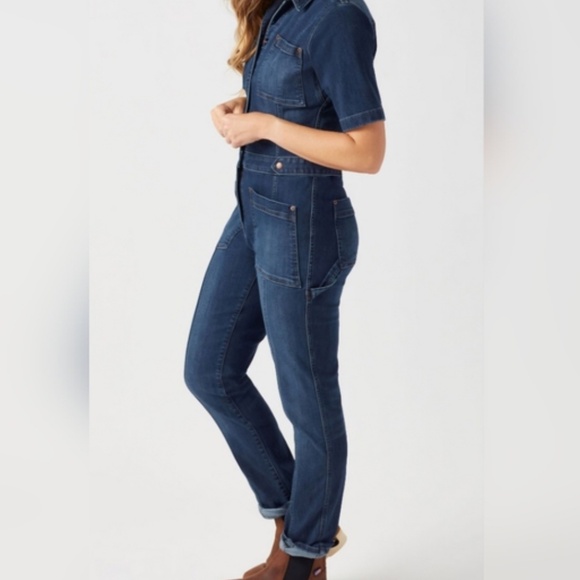 Women’s stretch denim jumpsuit Duluth Trading Co. - Picture 3 of 5